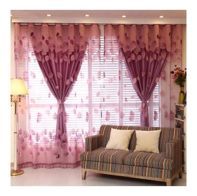 China Blackout ready made cheap Burnout fabric balcony bedroom Jacquard sheer curtains for living room luxury for sale