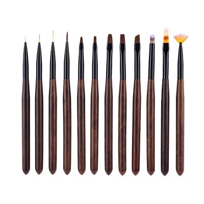 China Finger Nail Art Drawing Brush Liner Nail Brush Brush Nylon Pens Gel Polish For Nail Art for sale