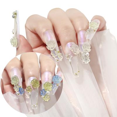 China Nail Art Beauty 3D Decorations Nail Art Flower Shaped Nail Art Decoration New for sale