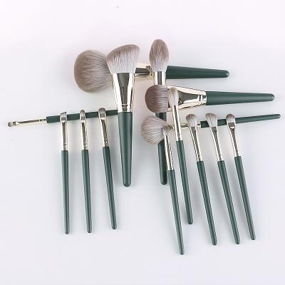 China Angular Blush Wholesale 14 Pcs Cosmetic Make Up Brush Kit Private Label High Quality for sale