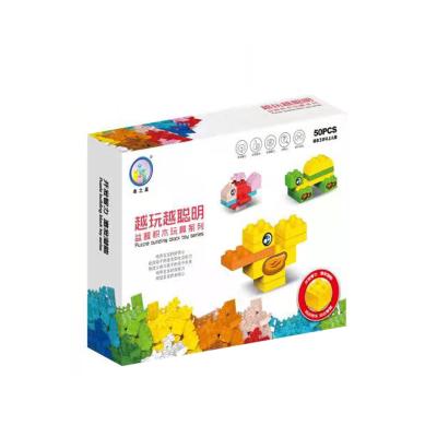 China DIY Eco-friendly Material Building Blocks Toys 50pcs Free Assembled Bricks Educational Building Toy Gifts for sale