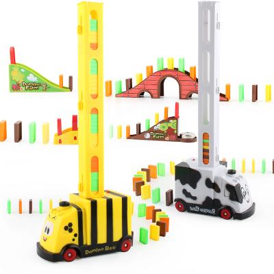 China Plastic Cartoon Toy Domino Blocks Toys Electric Toys Domino Sets Rally Cars for sale