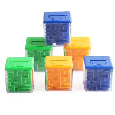 China Cartoon Toy 3D Maze Magic Cube Puzzle Speed ​​Game Maze Ball Toys Educational Games Children Toys Stir Cube for sale