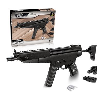 China Building Blocks Assembled Building Block Military Gun Assault MP5 Firearm A Simulation Models Toy Gun Military Game Props for sale