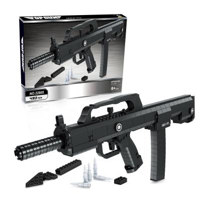 China High Simulation Building Block Toy QBZ- 95 Military Assault Rifle Collected Toy Gun Set Gun Brick Toy Military Building Bricks Kit for sale