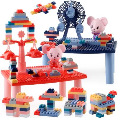 China DIY Building Brick Table Set Building Blocks Plastic Table Toy Set Multifunctional Creative DIY Assemble Baseplate Legoes Compatible for sale