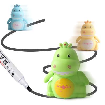 China Induction Sliding Lighting Singing Dinosaurs Model Toys For Children Induction Walking Dino Painting Toy for sale