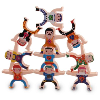 China DIY Building Brick Stacking Block 3D DIY Building Block Plastic Acrobatic Troupe Brick Toys Set ABS Color Box CHENGKETOYS EN71 ASTM ODM OEM Ages3+ for sale