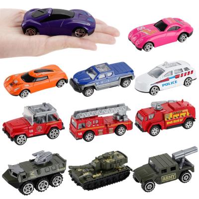 China 6 in 1 Car Model Toy Metal City Car Toy Set Fire Truck Toy Military Car Police Vehicle Toys Car 6 in 1 Set for sale