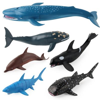 China Marine Animal Models Animal Toy set simulation Marine Animal Model Whale and Shark Figure Animal Mini Figure Toys for sale