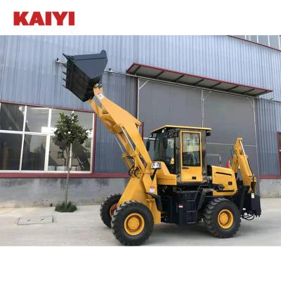 China Cheap China 4*4 hotels rolled backhoe loader. Both ends are occupied. Loader and excavator used in engineering for sale