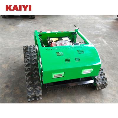 China Anti-Skid Ride Anti-skid Gasoline Zero Lawn Crawler Lawn Mower Robot Wireless Remote Lawn Mower for sale