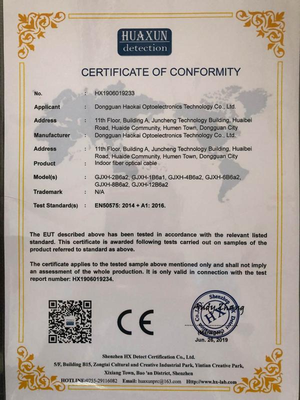 CE - Dongguan Haokai Optoelectronics Technology Co., Ltd.