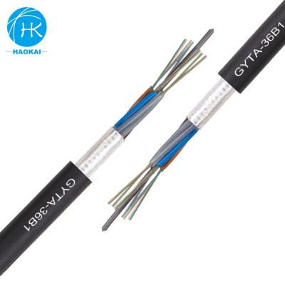 China Duct / Underground / Direct Buried Lightweight GYTA Corning 2 to Aerial 288 Core and Duct Armored Fiber Optic Cable for Outdoor Wiring for sale