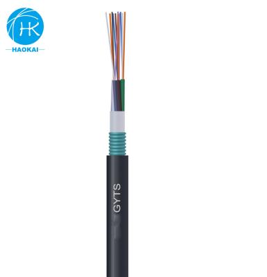 China HAOKAI Networking Brand 60 Core g652d Armored Fiber Optic Cable GYTS for sale