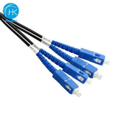 China LSZH/PVC 2 Core Single Mode Fiber Optic Cable SC Patch Cord For FTTH Drop Cable for sale