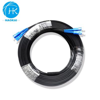 China FTTH Outdoor Network Patch Cord Pigtail SC/UPC 2Core Fiber Optic Cable Ftth Drop Cable FTTB FTTX for sale