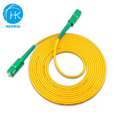 China Simplex Network System 5M Cable Supplier Singlemode SC APC Fiber Optic Patch Cord for sale