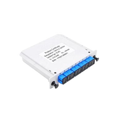 China FTTH FTTB FTTX Network Fiber Optic Cassette Style 1x8 Indoor PLC High Working Splitter for sale