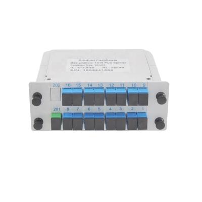 China FTTH FTTB FTTX Network Telecom Splitter Optical Cassette PLC Box 1*16 Fiber Optic Splitter for sale