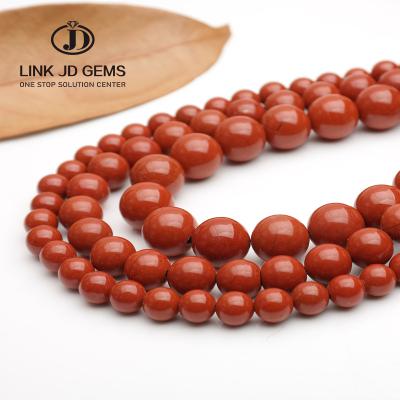 China Mateiral Natural Soft Round 5A Red Jasper Beads 3-12mm DIY Handmade Half Complete Bracelet Beads Accessories Gemstone For Jewelry for sale