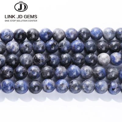 China Factory Price High Quality Natural Mateiral JD Gemstone Round Loose Beads 1A Natural Dumortierite Beads 8mm Loose Beads For DIY Jewelry for sale