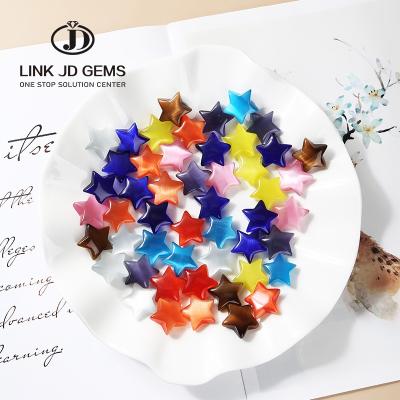 China Exquisite Polishing Loose Beads Cat Eyes Stone Star Shape Natural Mateiral Colors High Quality Various For Jewelry Making Wholesale for sale