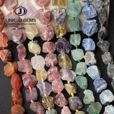 China Mateiral Natural Natural Rough Stone Beads Original 15-25mm Large Strawberry Natural Quartz Stone Beads For Jewelry Making for sale