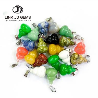 China 10pcs/lot Gourd Shape Pendant CLASSIC Natural Stone Quartz Agates Turquoise Crystal Stone For Jewelry Making Necklace Pendant 13X18mm for sale