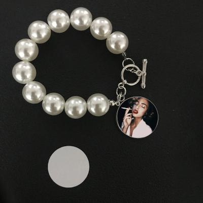 China Blank No Photos Blank No Photos Valentine's Day Gift Printing, Blank Sublimation Bead Bracelet With Foil Insert for sale