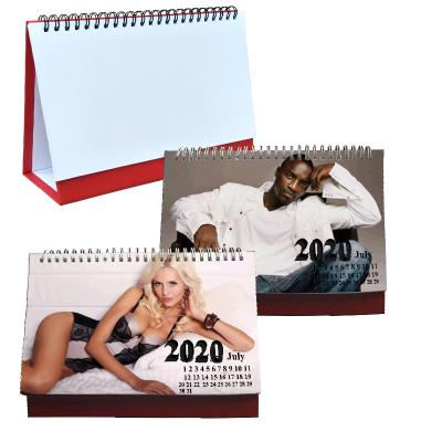 China Table Calendar Table Calendar 8inch Blue Red Blue Yellow Sample Available , Blank Sublimation Paper 2020 Calendar For Customize Printing for sale