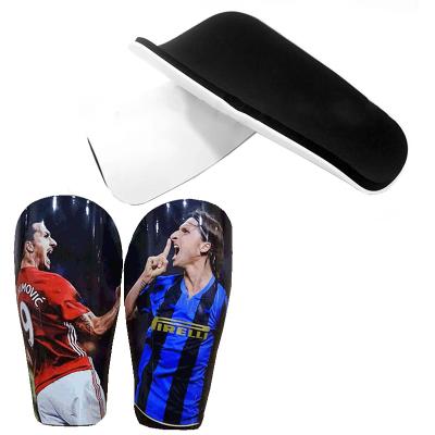 China Popular Plastic Plastic In Chili Shin Guard Calf Support Football Shin Protect Cover Case Guard 3D Sublimation Blank Leg for sale