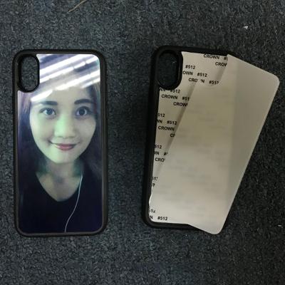 China 2D Popular Black White Transparent Glass TPU Phone Case With Dye 2D TPU Glass Phone Case White Coated Glass Case 2D TPU Sublimation Phone Case for sale