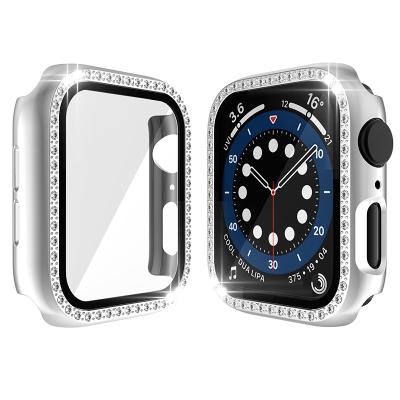 China Hot Sale Fashion Plastic Diamond Anti Slip Watch Case For Apple Watch for sale