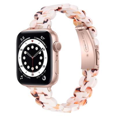 China Lightweight Resin Strap Wrist Strap Watch Accessories Replacement 44mm Band For Apple Watch Band 38mm 42mm for sale