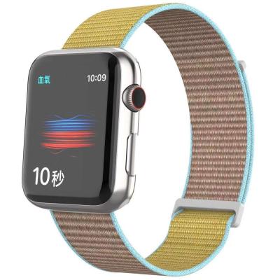 China Band 44mm Nylon Sports Watch Fabric Loop Elastic Watchband For Apple Watch Band 7 Series for sale