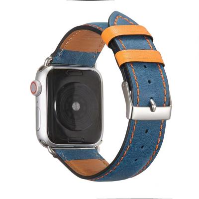 China Flexible Vintage Apple Watch Band Smart Watch Genuine Leather Straps For Apple Watch Series 3 4 5 for sale