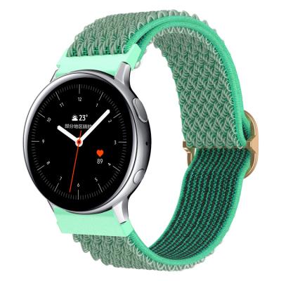 China Flexible Watch Band Braided Solo Loop Band For Samsung Galaxy Active 2 20mm 22mm Nylon Watch Strap for sale