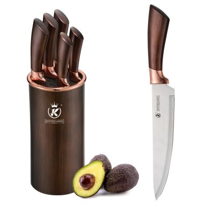 China Kitchen Household Stainless Steel Chef Viable Breadfruit Steak Knife Set 6 PCS Kitchen Knife Set for sale