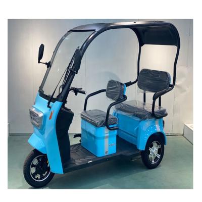 China Passenger Three Wheels Electric Tricycle Electric Rickshaw Half Closed Mobility Vehicle With Shed for sale