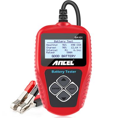 China Ancel BA101 Professional Battery Tester Tools System Test Battery Analyzer 100-2000 CCA Car Battery Charging Automotive Test TT for sale