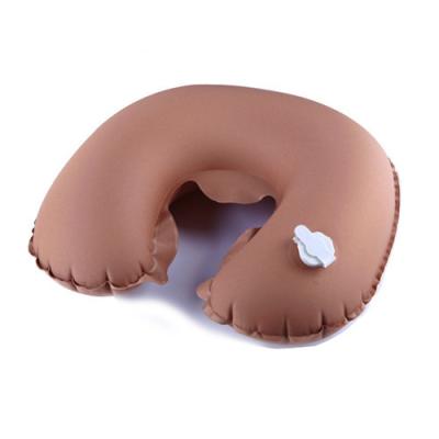 China Comfortable Oxford Fabric with PVC or TPU Coating Inflatable Neck Pillow for Airplane for sale