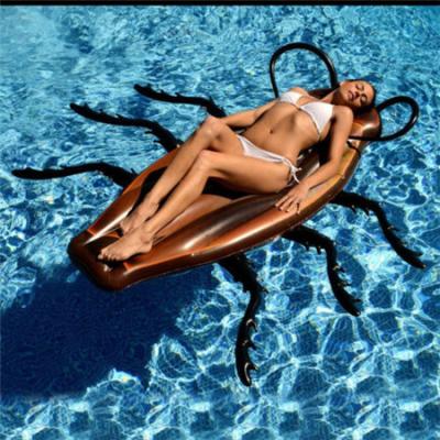 China Cockroach Float Raft Inflatable Swimming Pool Gigantic Water Toy Halloween Prop for sale