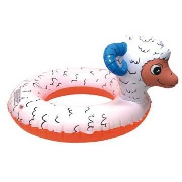 China Customized vivid EN71 pvc inflatable  sheep cartoon baby float ring for sale