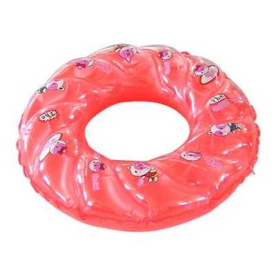 China Inflatable crystal pvc swim ring, silk printing cartoon colors for kids for sale