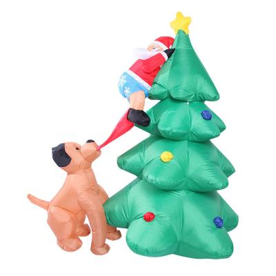 China Outdoor Holiday Decoration Inflatable Tree with Dog display for Family Party for sale