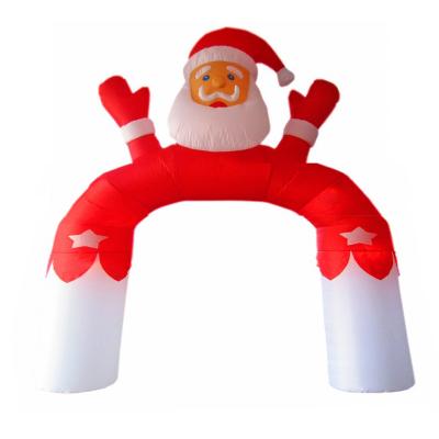 China Customized Family Holiday Party Decoration Inflatable Santa Claus Arch for sale