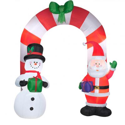 China Customized Beautiful Nice Holiday Party Decoration Inflatable Christmas Arch for Santa for sale