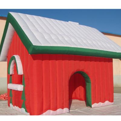 China Factory Customized Christmas Holiday Decoration Fabric Inflatable Toy House for sale