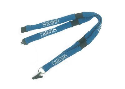 China Blue Or Black Segmented Heat Transfer Lanyard , ID Card Custom Ink Lanyards for sale